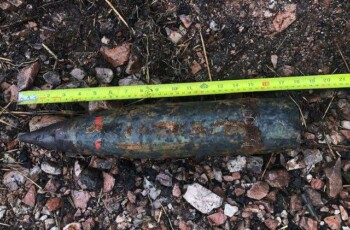 25lb WWII-era projectile which was discovered on a Scottish wind farm project by 1st Line Defence.