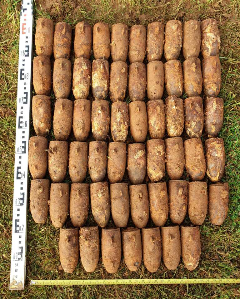 10lb Practice Bombs which were recovered from a UK airfield by 1st Line Defence
