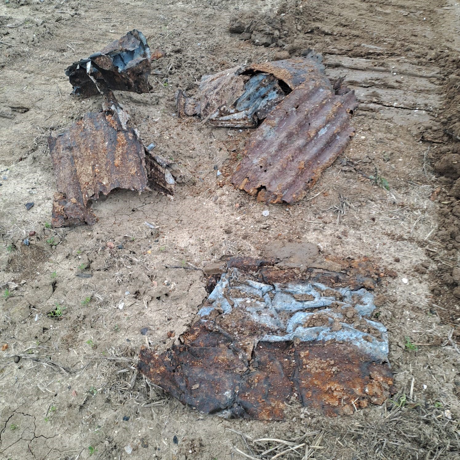 Corrugated iron sheets discovered in Kent