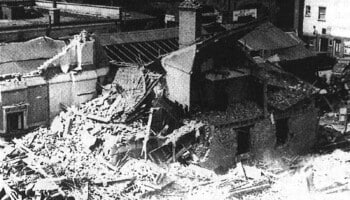 View of the junction between Victoria Road and Duke Street where a bomb caused extensive damage to Hawkes Brothers' shop in Chelmsford