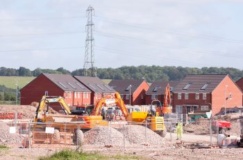 New housing / residential development under construction in Somerset.