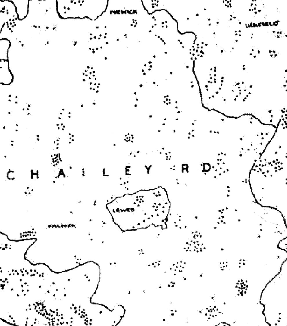 High explosive (HE) bomb extract map for East Sussex.