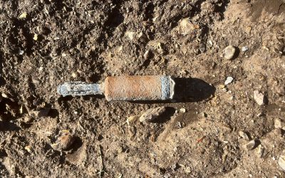 ‘Live’ 2-inch mortar discovered by 1st Line Defence operatives on the Isle of Wight.